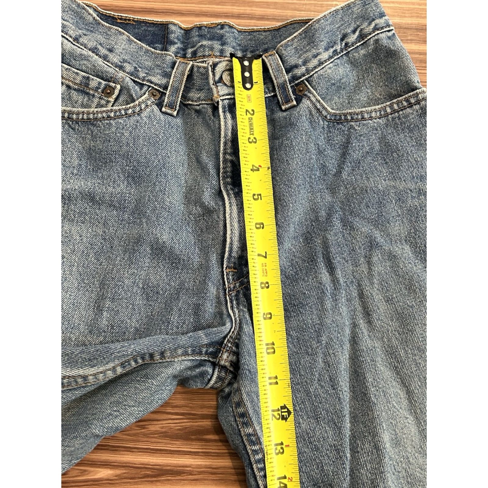 Levi's VINTAGE Levi's 512 Slim Fit Straight Leg Jeans Blue High Rise Juniors 9 Size 30" / US 8 / IT 44 - 4 Thumbnail