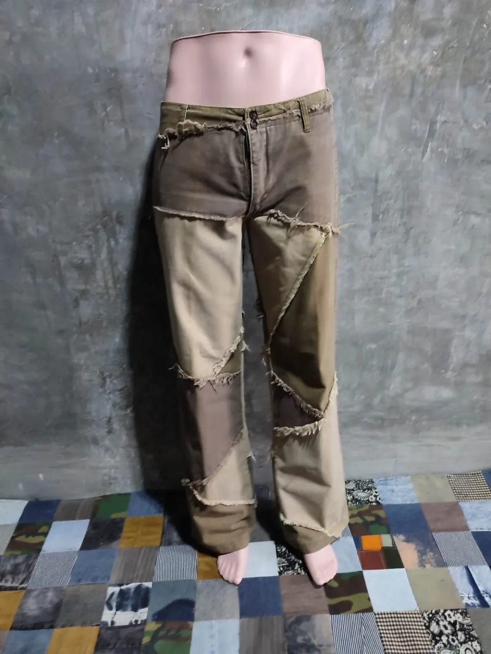 Japanese Brand Progresive Tasso Frayed Patchwork Pants Size US 32 / EU 48 - 12 Thumbnail
