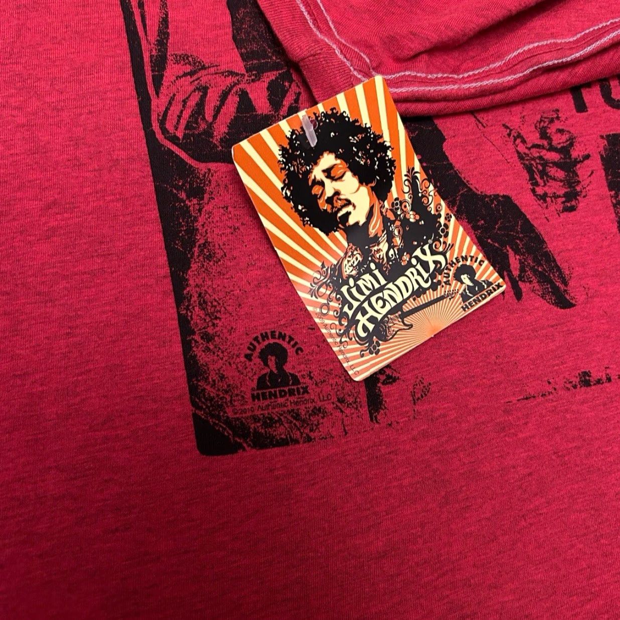 Vintage VINTAGE Jimi Hendrix Los Angeles Forum Band Tee Retro Hybrid Shirt Mens Size M Red 2000s Music Rock NWT Mens Size US M / EU 48-50 / 2 - 2 Thumbnail