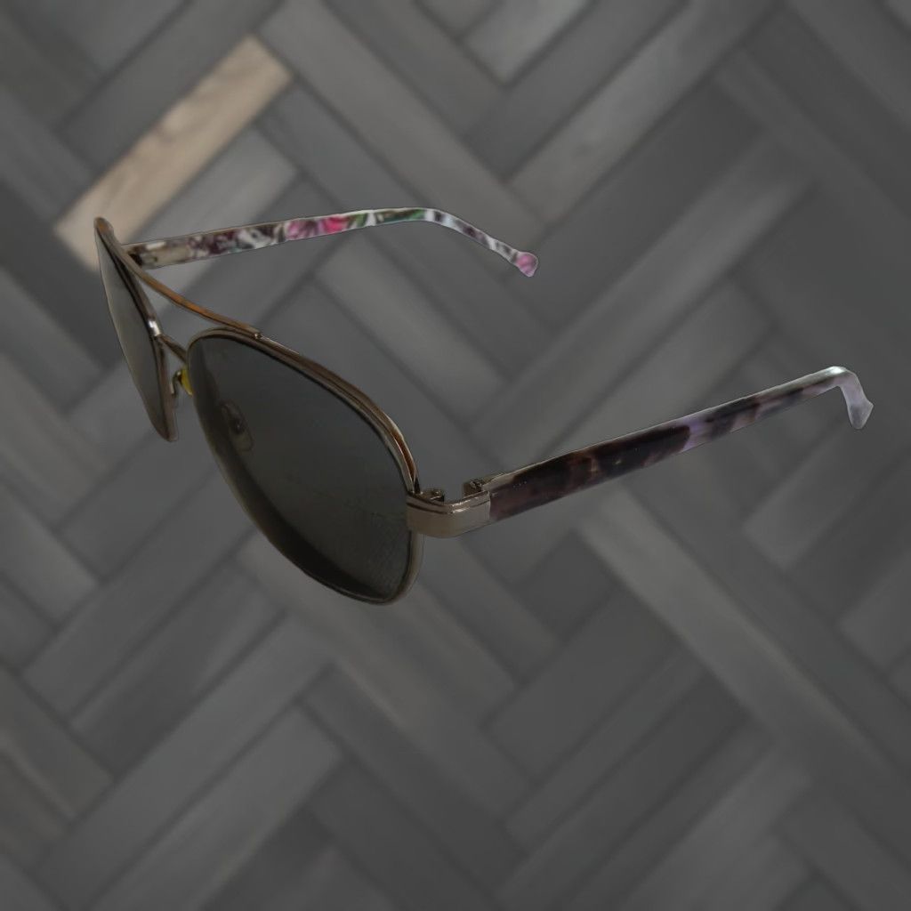 VERA BRADLEY Sunglasses Frames Women 58x15 Lavender Meadow Silver-Brown-Purple Fashion Accessories