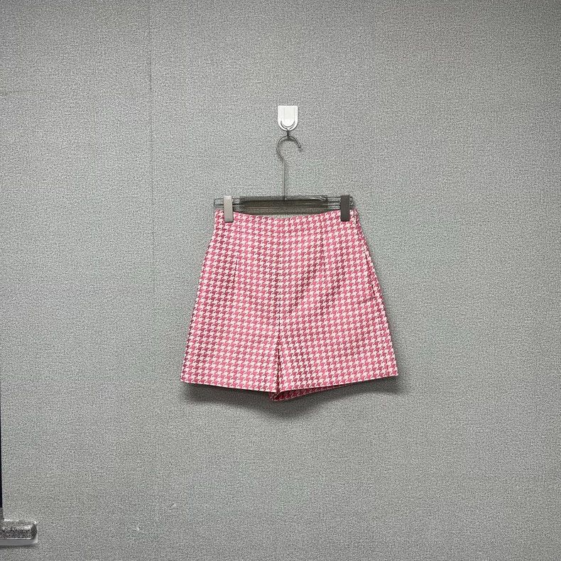 Dior Dior Ultra-mini pink bird plaid shorts Size 42" / US 20 - 1 Thumbnail
