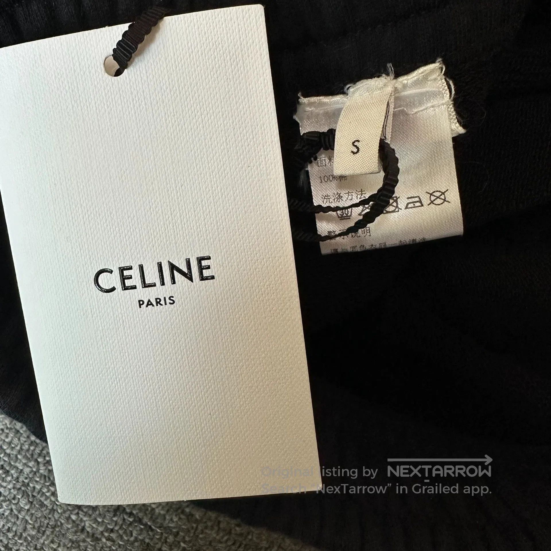 Celine celine black logo print casual pants. Size US 34 / EU 50 - 4 Thumbnail