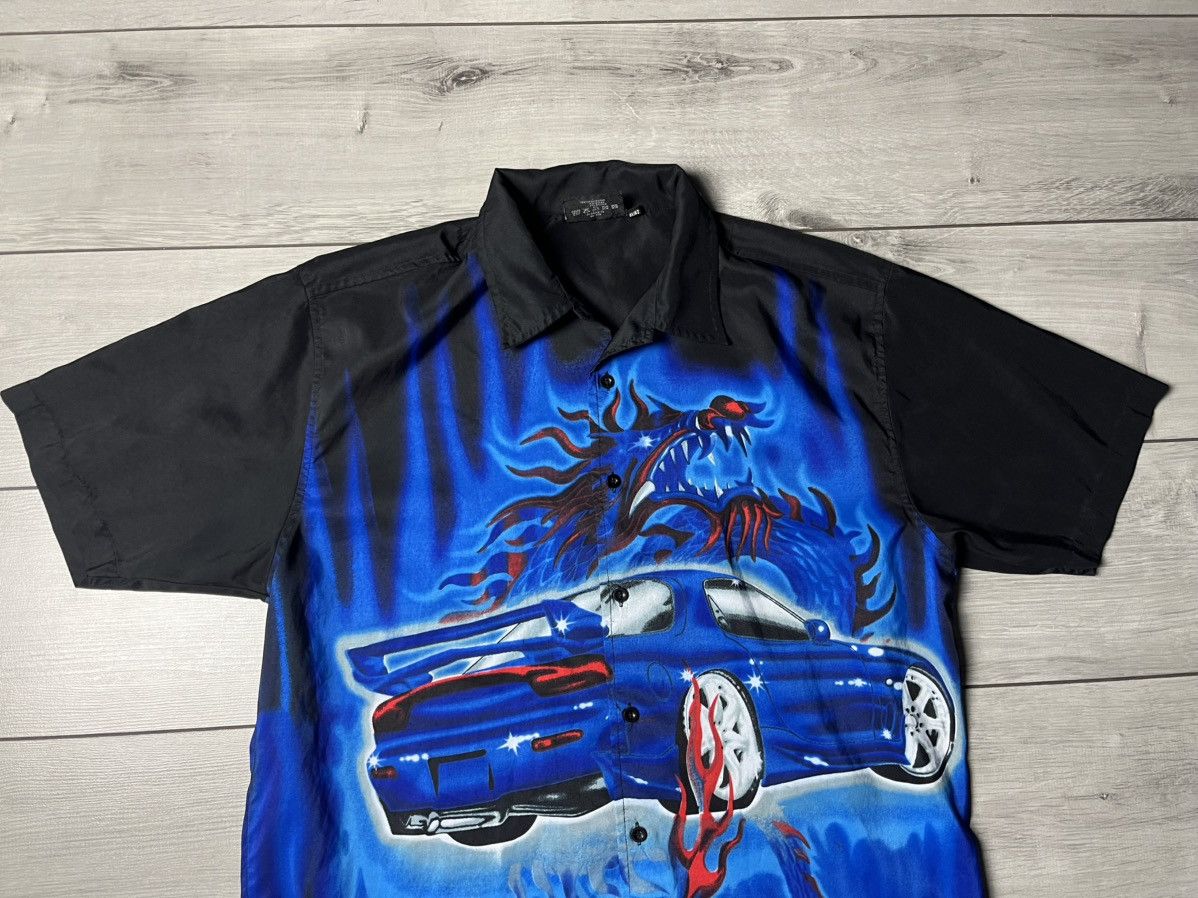 Japanese Brand Crazy shirts racing car dragon burning size Large Size US L / EU 52-54 / 3 - 3 Thumbnail