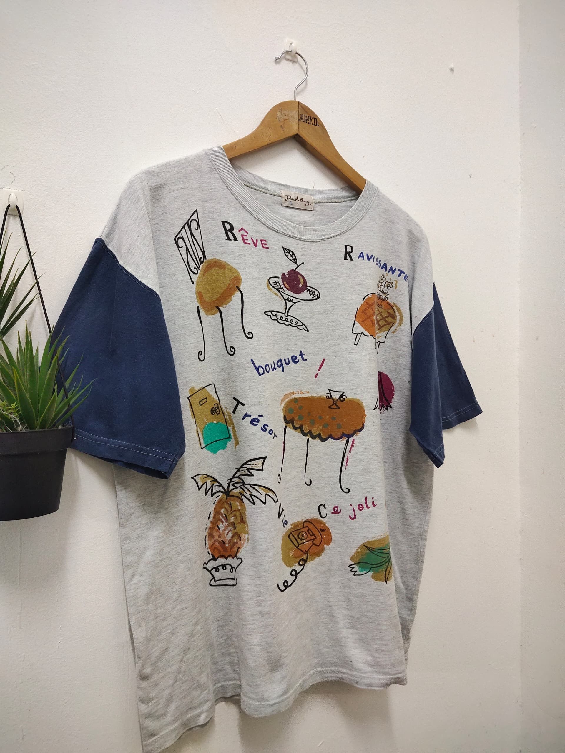 Vintage Vintage 90s Art John Mallary fullprint t shirt Size US L / EU 52-54 / 3 - 3 Thumbnail