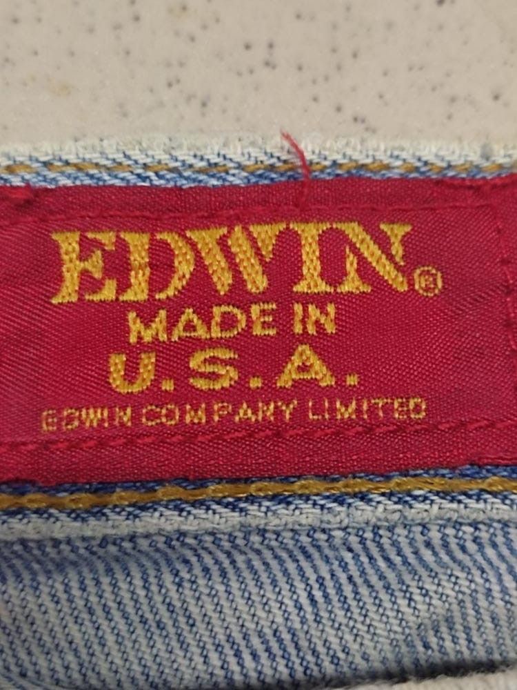 Edwin VINTAGE EDWIN DISTRESSED JEANS MADE IN USA Size US 33 - 9 Thumbnail