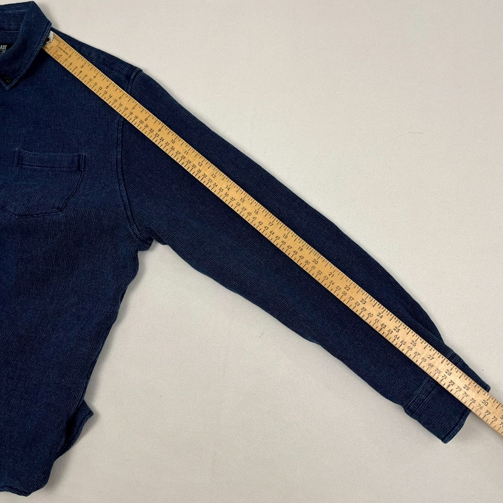 Vintage Line of Trade Frank Shirt Mens L Blue Waffle Knit Rugged Button Up Casual Preppy Shirt Size US L / EU 52-54 / 3 - 5 Thumbnail