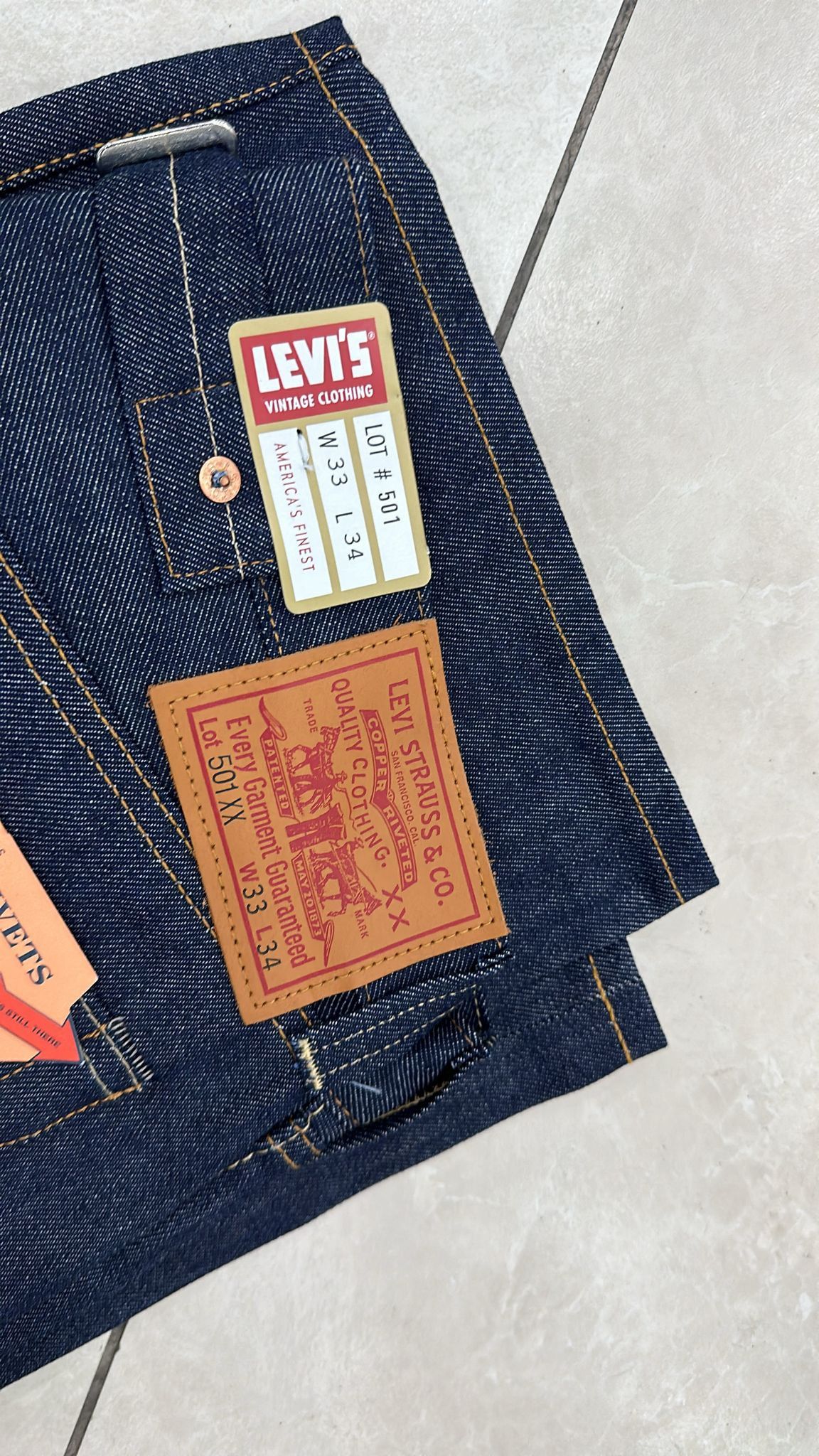 Levi's Vintage Clothing LVC Levi's Vintage Clothing 1937 501XX BigE Selvedge Jeans Size US 33 - 8 Thumbnail