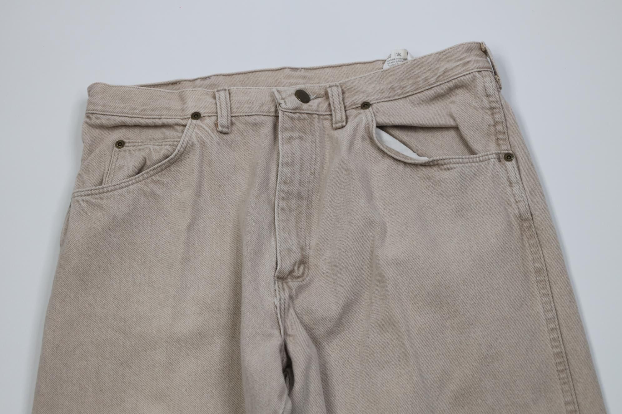 Wrangler Vintage 90s Wrangler Straight Leg Denim Jeans Beige USA Size US 32 / EU 48 - 2 Thumbnail