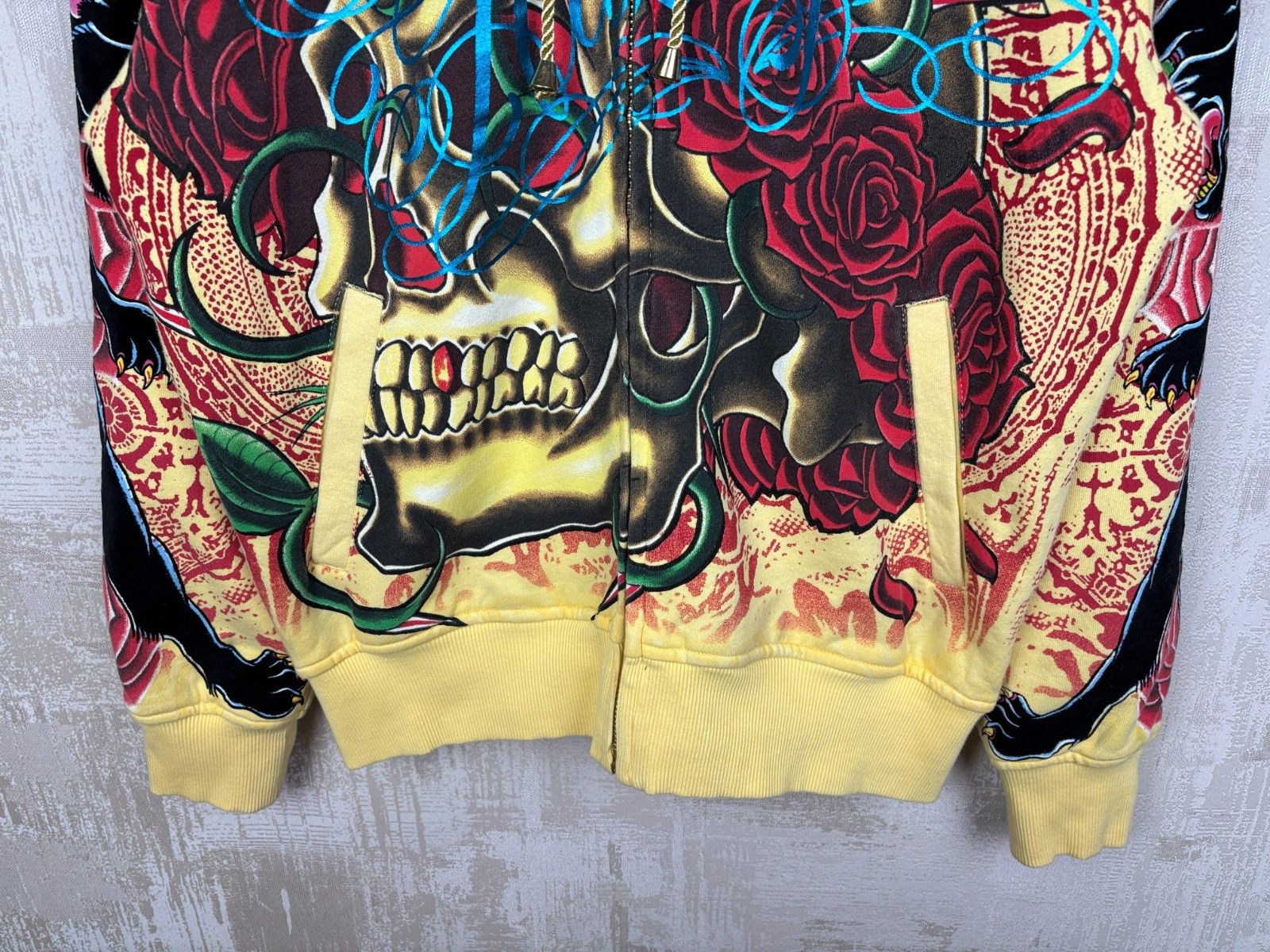 Christian Audigier Vintage Christian Audigier Over Print Zip Hoodie Ed Hardy Size US S / EU 44-46 / 1 - 4 Thumbnail