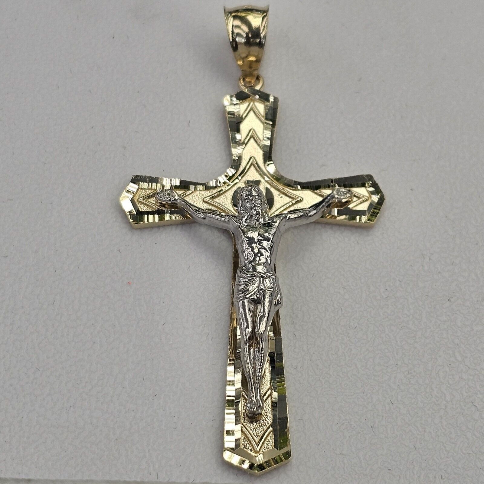 Other Big Two tone 14k Gold Jesus Crucifix Cross Pendant Size ONE SIZE - 17 Thumbnail