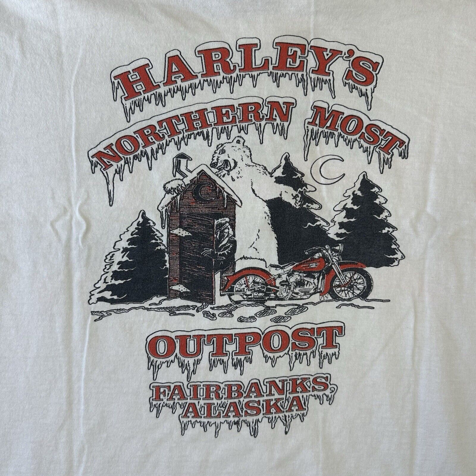 Harley Davidson Vintage Harley Davidson Flame Logo 94’ Tee Polar Bear Size US XXL / EU 58 / 5 - 5 Thumbnail