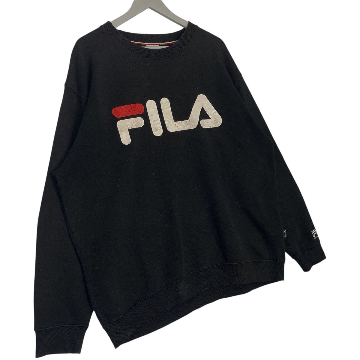 Vintage Vintage Fila Crewneck Sweathirt Black Pullover Jumper Size L Size US L / EU 52-54 / 3 - 3 Thumbnail