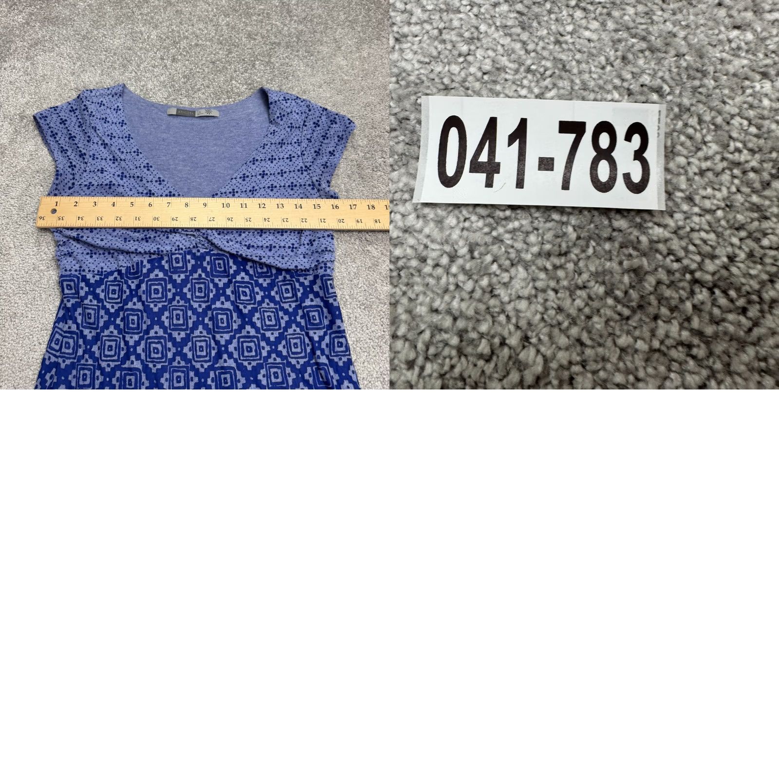 Athleta Athleta Dress Womens Cap Sleeve A-Line Mini Geometric Knit Blue Medium Short Sleeve Casual Travel Bohemian Power Size M / US 6-8 / IT 42-44 - 9 Thumbnail