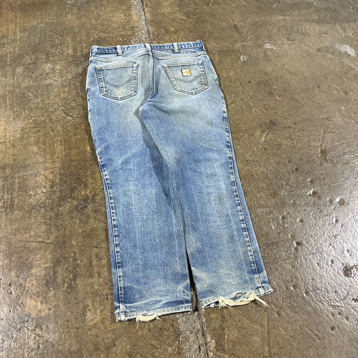 Carhartt × Vintage Crazy Vintage Carhartt Faded Thrashed Workwear Skater Jeans Size US 36 / EU 52 - 3 Thumbnail
