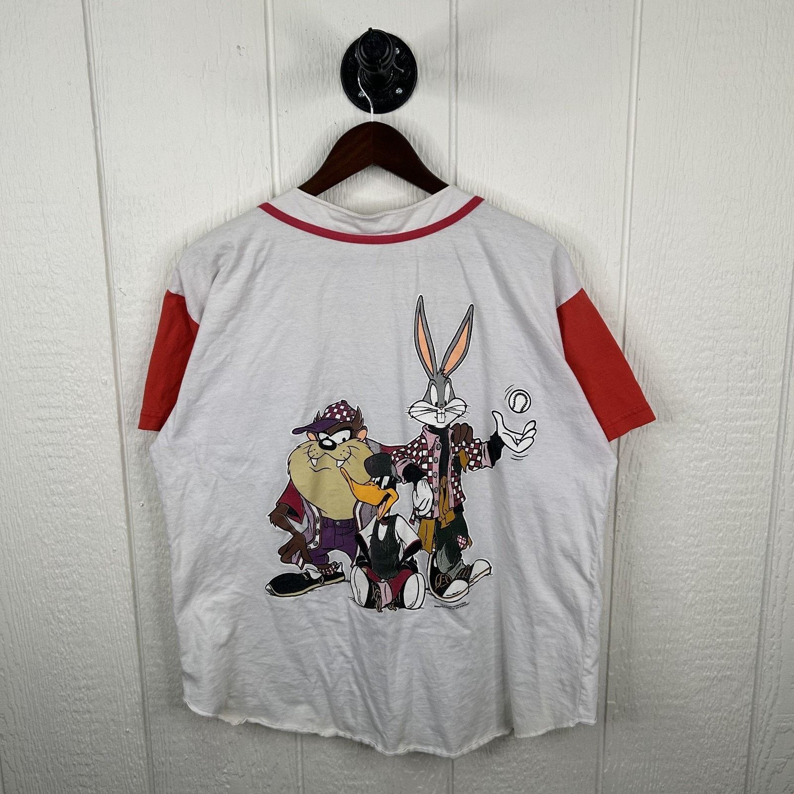 Other Vintage Bugs Bunny & Taz Button-Up Baseball Style Tee Large Size US L / EU 52-54 / 3 - 7 Thumbnail