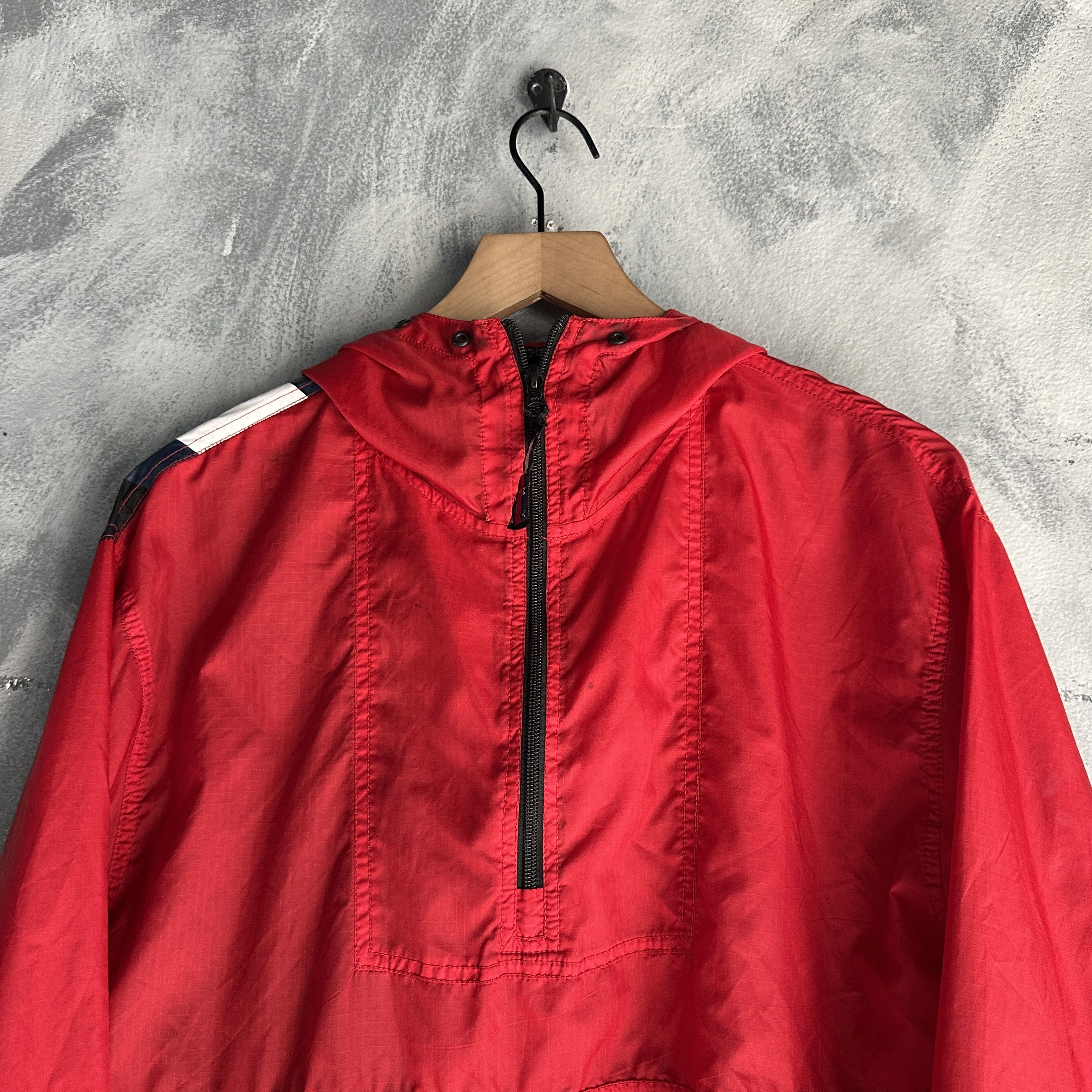 Tommy Hilfiger Vintage Tommy Jeans 1/4 Jacket Mens Medium Red Windbreaker Size US M / EU 48-50 / 2 - 3 Thumbnail