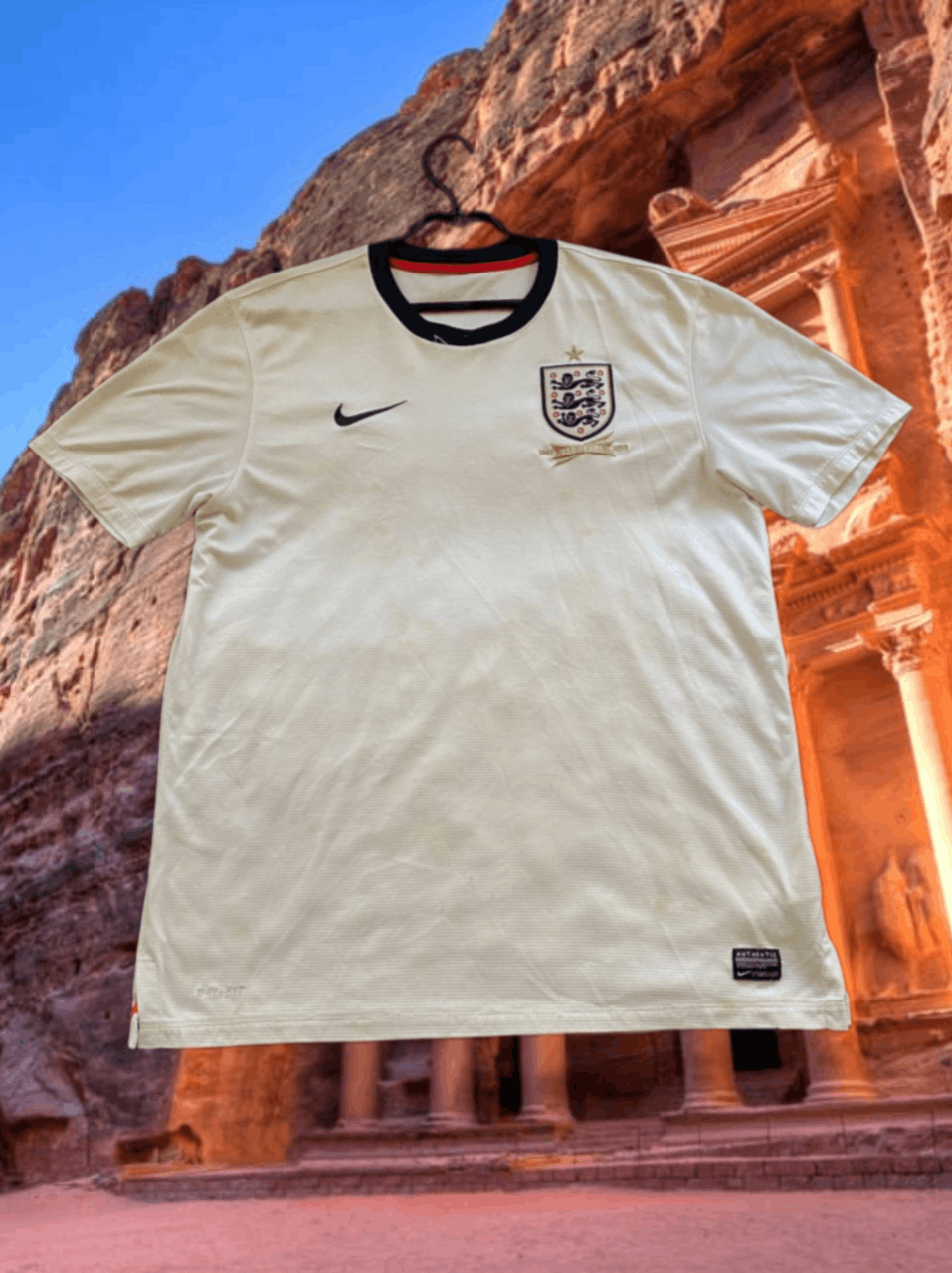 Nike × Vintage Vintage Nike England Team Soccer Jersey Football T-Shirt Size US L / EU 52-54 / 3 - 1 Thumbnail