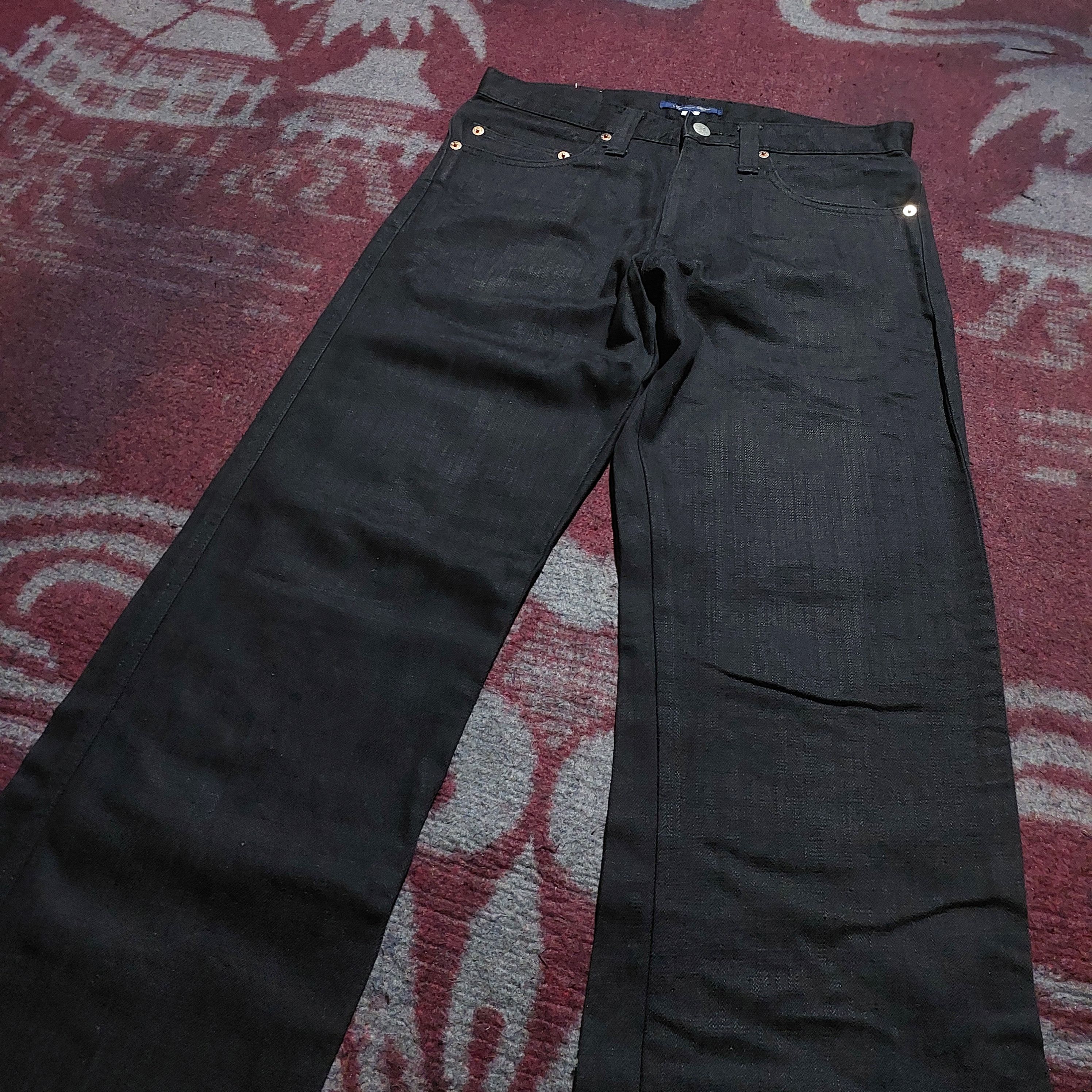 Tornado Mart Japanois Bleu red rose embroidered black denim Size US 30 / EU 46 - 5 Thumbnail