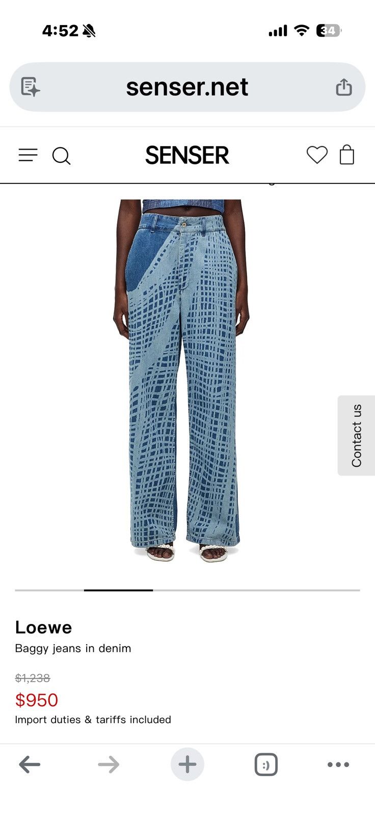 Loewe Loewe wide leg jeans new current style size 6-8 Size 27" / US 4 / IT 40 - 9 Thumbnail
