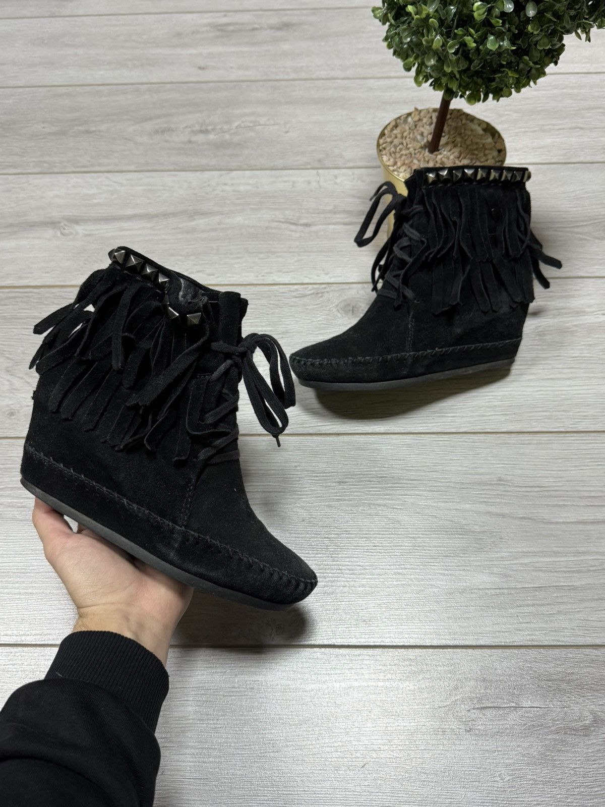 ASH ASH leather fringed high sneakers boots vintage shoes Size US 7 / IT 37 - 1 Thumbnail