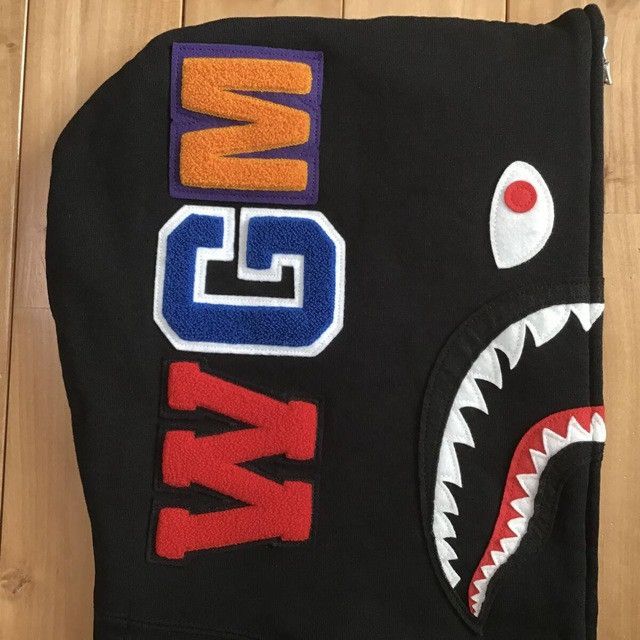 Bape BAPE WGM Shark Full Zip Hoodie Black a bathing ape Size US L / EU 52-54 / 3 - 5 Thumbnail