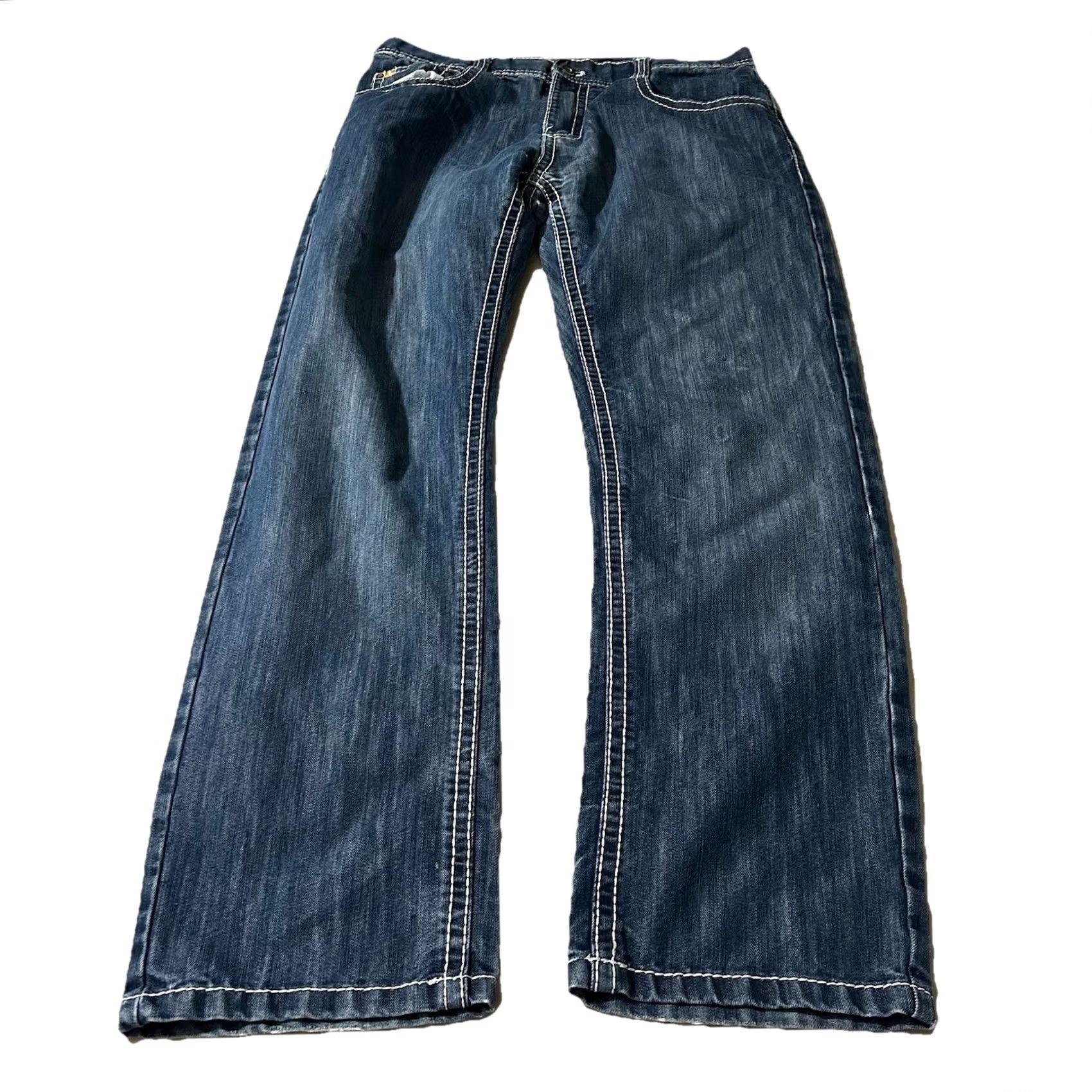 Southpole VINTAGE Southpole Jeans Men 36x30 Blue Grunge Y2K Baggy Skater Straight Tab Yellow Sky? Size US 36 / EU 52 - 2 Thumbnail
