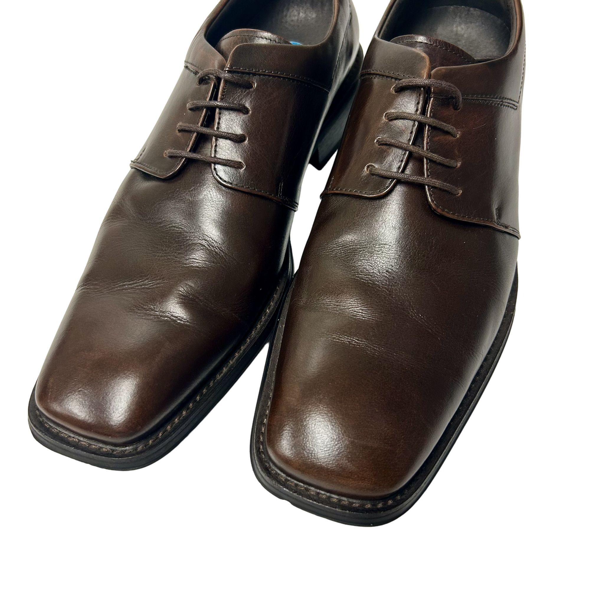 Other Via Spiga Brown Leather Square Toe MODERN DRESS Shoe Size US 11.5 / EU 44-45 - 4 Thumbnail