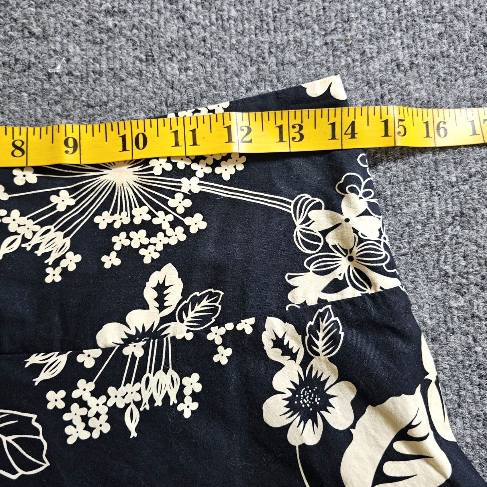 Old Navy VINTAGE Old Navy Skirt Womens 0 Black Floral A-Line 90s Y2K Casual Career Size 25" / US 0 / IT 36 - 5 Thumbnail