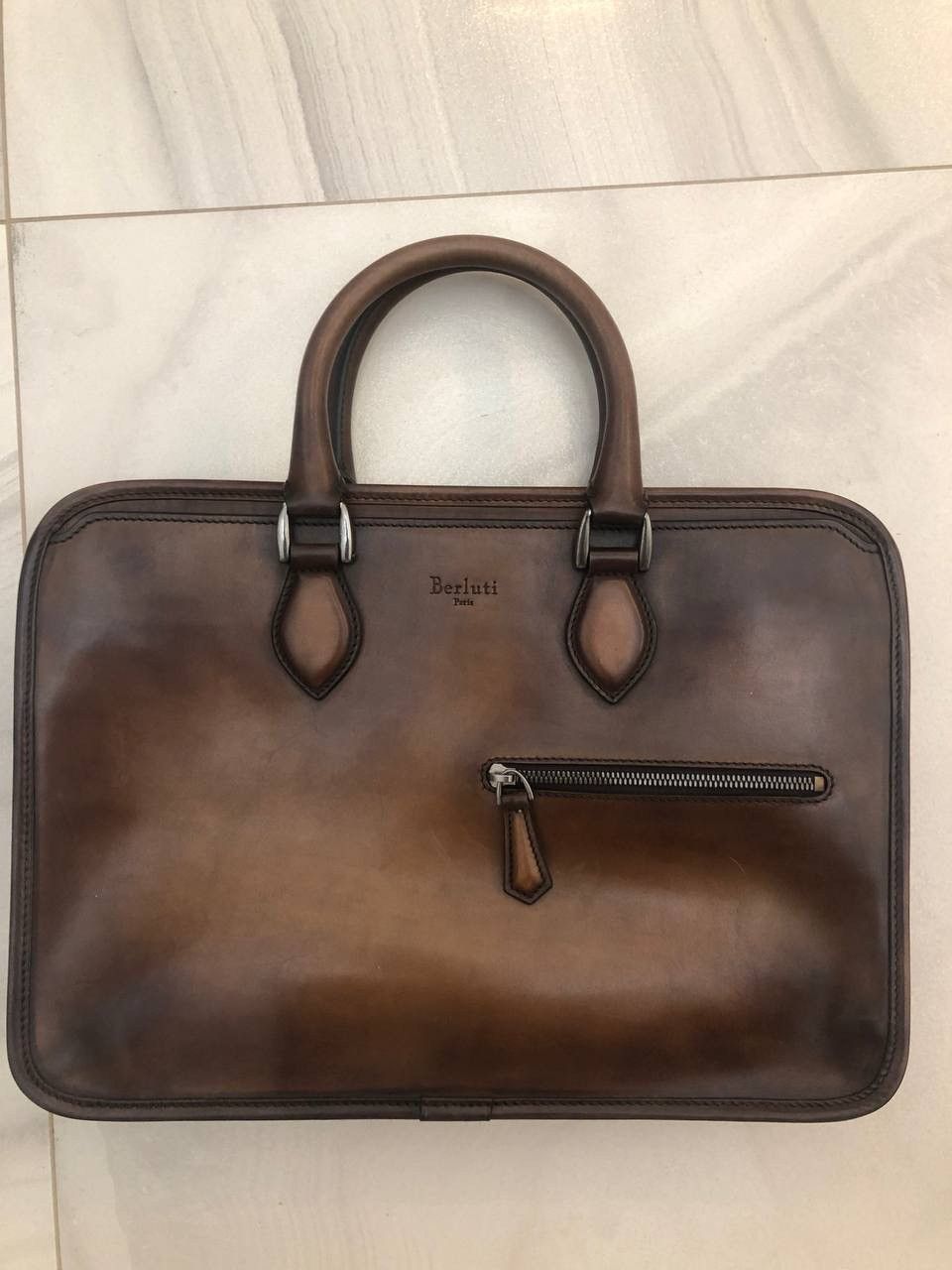Berluti Berlui Berluti Brown Venezia Leather Deux Jours Briefcase Size ONE SIZE - 1 Thumbnail