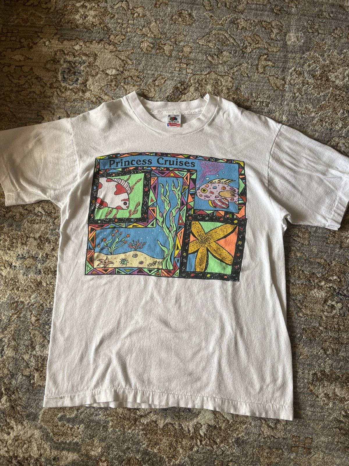 Fruit Of The Loom MADE IN USA SINGLE STITCH PRINCESS CRUISES 80-90 NEON TEE M Size US M / EU 48-50 / 2 - 2 Thumbnail