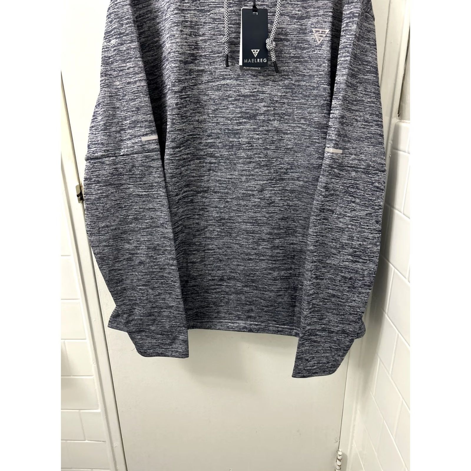 Vintage Maelreg Performance Hoodie Mens XL Blue Pullover Long Sleeve Reflective Accent Size US XL / EU 56 / 4 - 3 Thumbnail