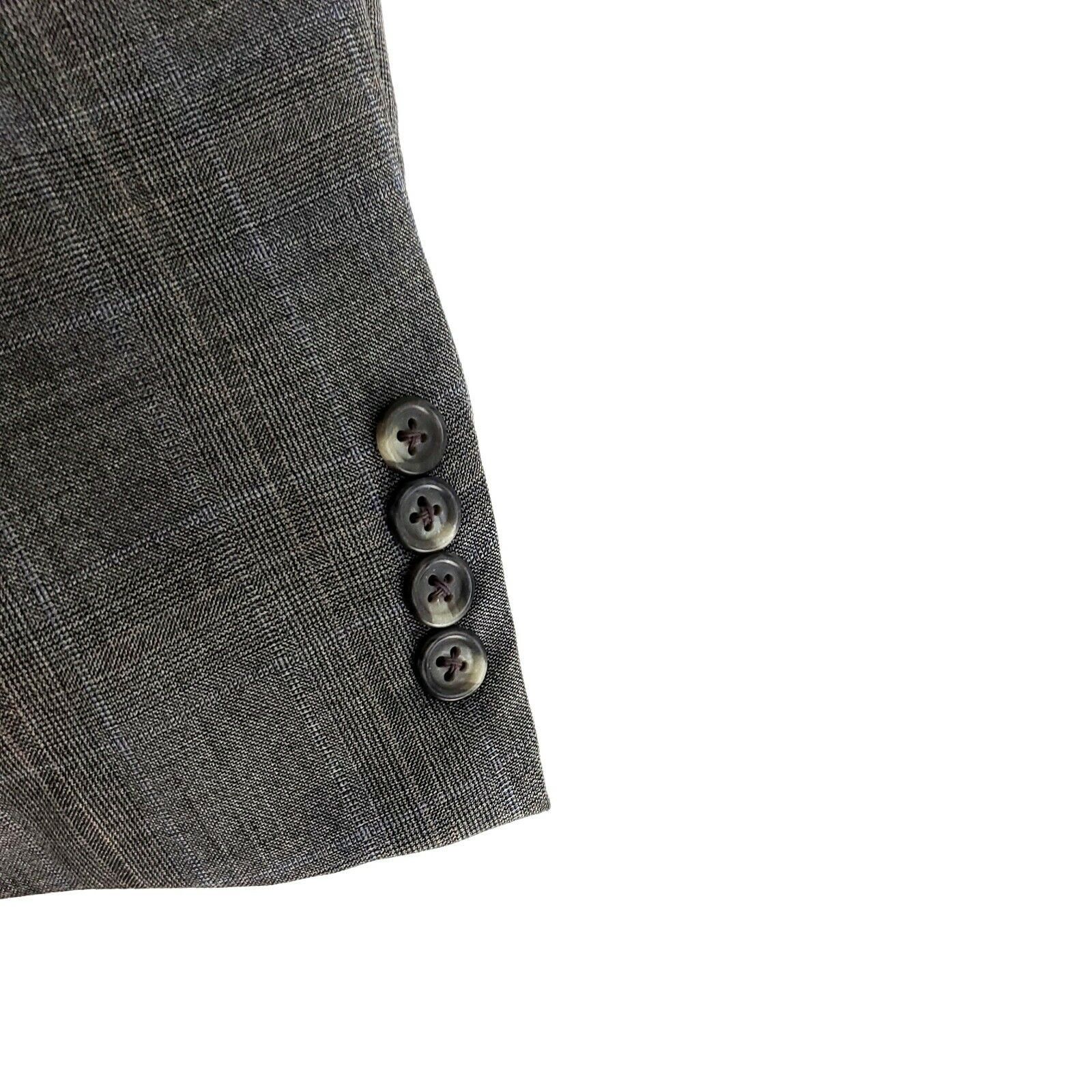 Hickey Freeman Hickey Freeman Loro Piana Tasmanian Super 120s Wool 2 Button Size 42R - 4 Thumbnail