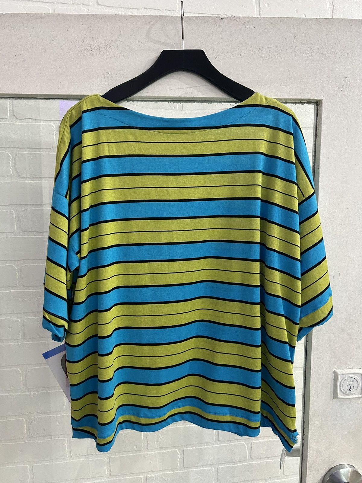 image of Marni Stripe Boxy Tee in Green, Men's (Size XS)