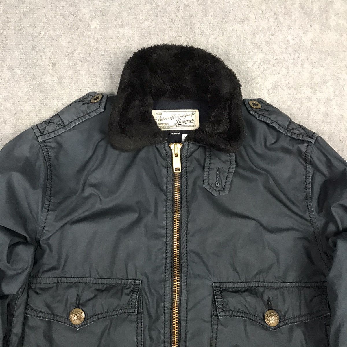 Japanese Brand BAGARCH JAPAN STYLE NAVY BOMBER JACKET Size US M / EU 48-50 / 2 - 2 Thumbnail