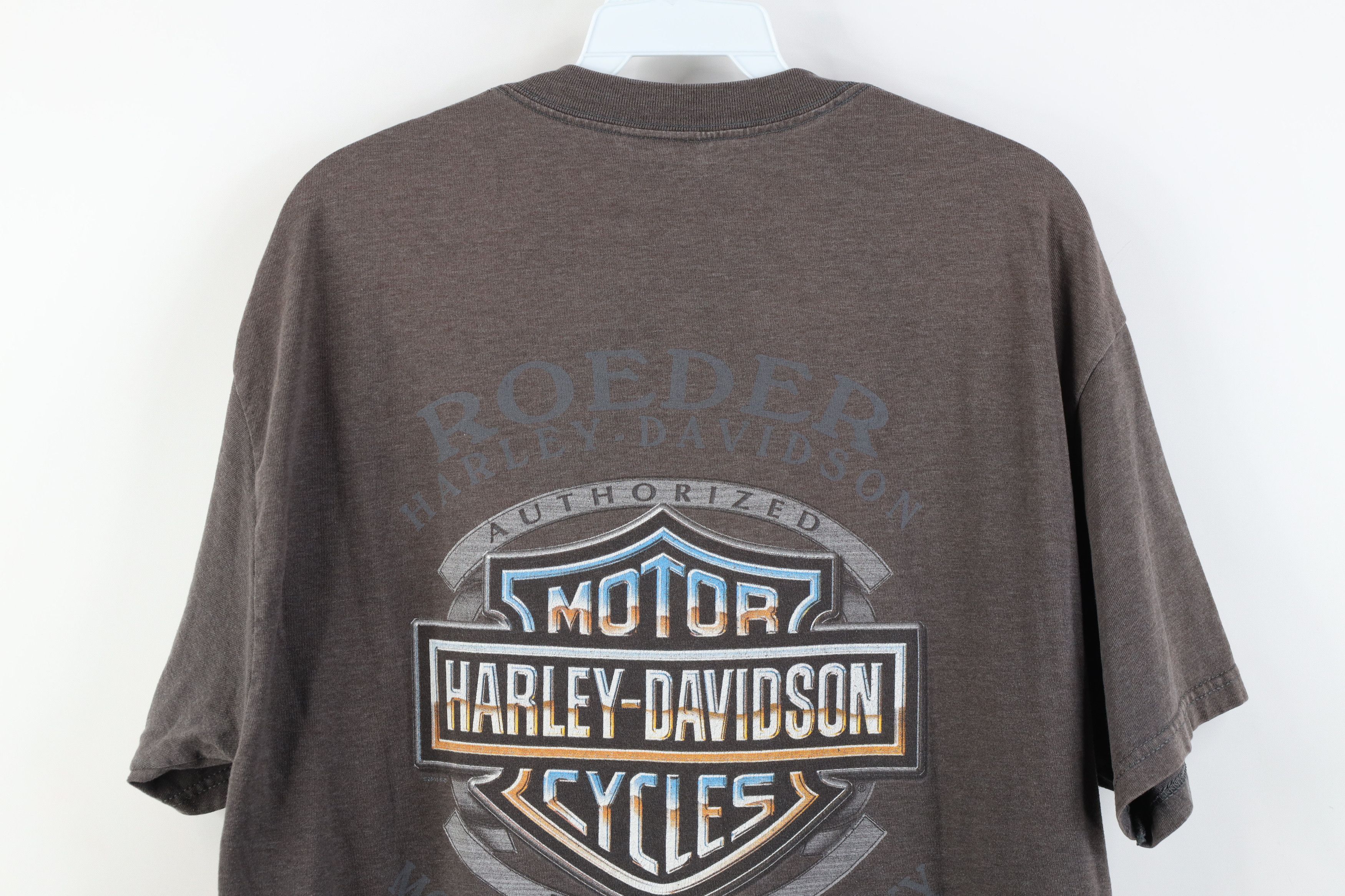 Harley Davidson Vintage Y2K 2001 Harley Davidson Spell Tribal T-Shirt Gray Size US L / EU 52-54 / 3 - 13 Thumbnail