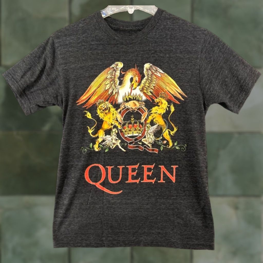 Griffin Queen Band Tee Small Gray Logo Lion Griffin Crown Mens Size US S / EU 44-46 / 1 - 1 Thumbnail