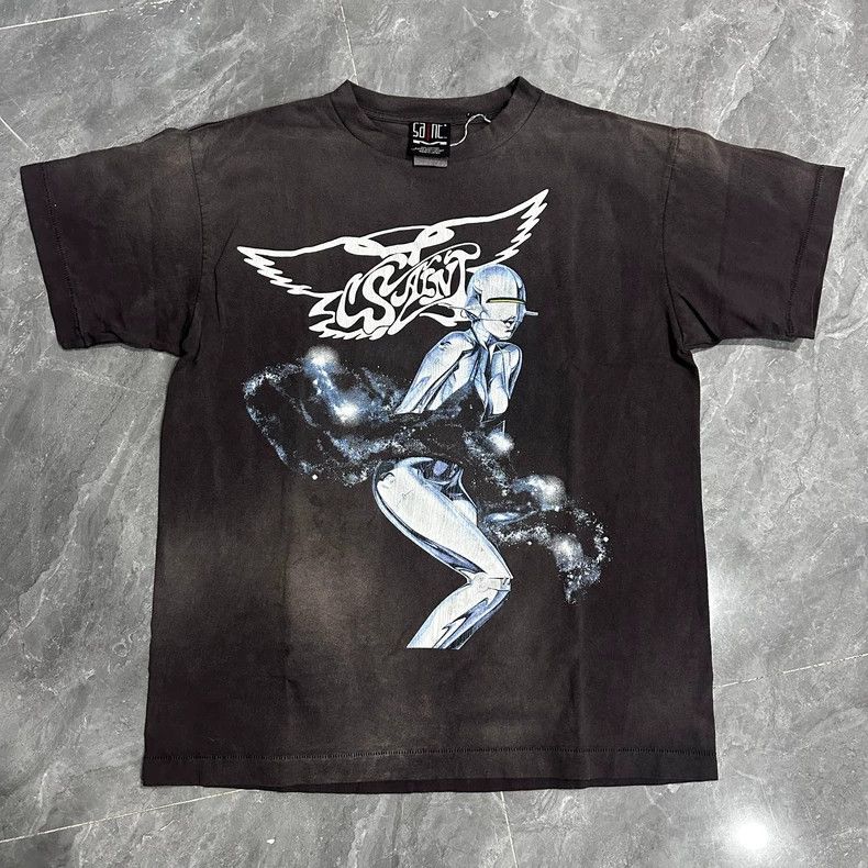Saint Michael Saint Michael Kongshanji Black Grey Washed Hajime Sorayama Size US S / EU 44-46 / 1 - 1 Thumbnail
