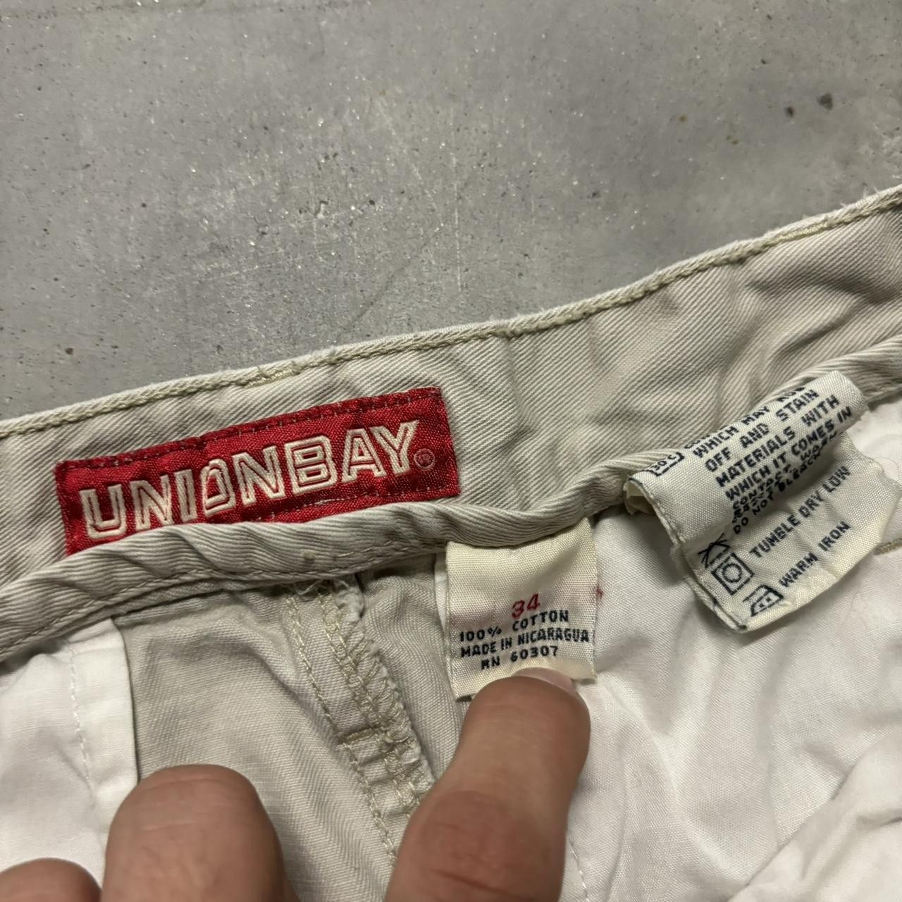 Japanese Brand × Vintage Crazy Vintage Y2K/2000s Cream Skater Style Cargo Shorts! Size US 32 / EU 48 - 6 Thumbnail