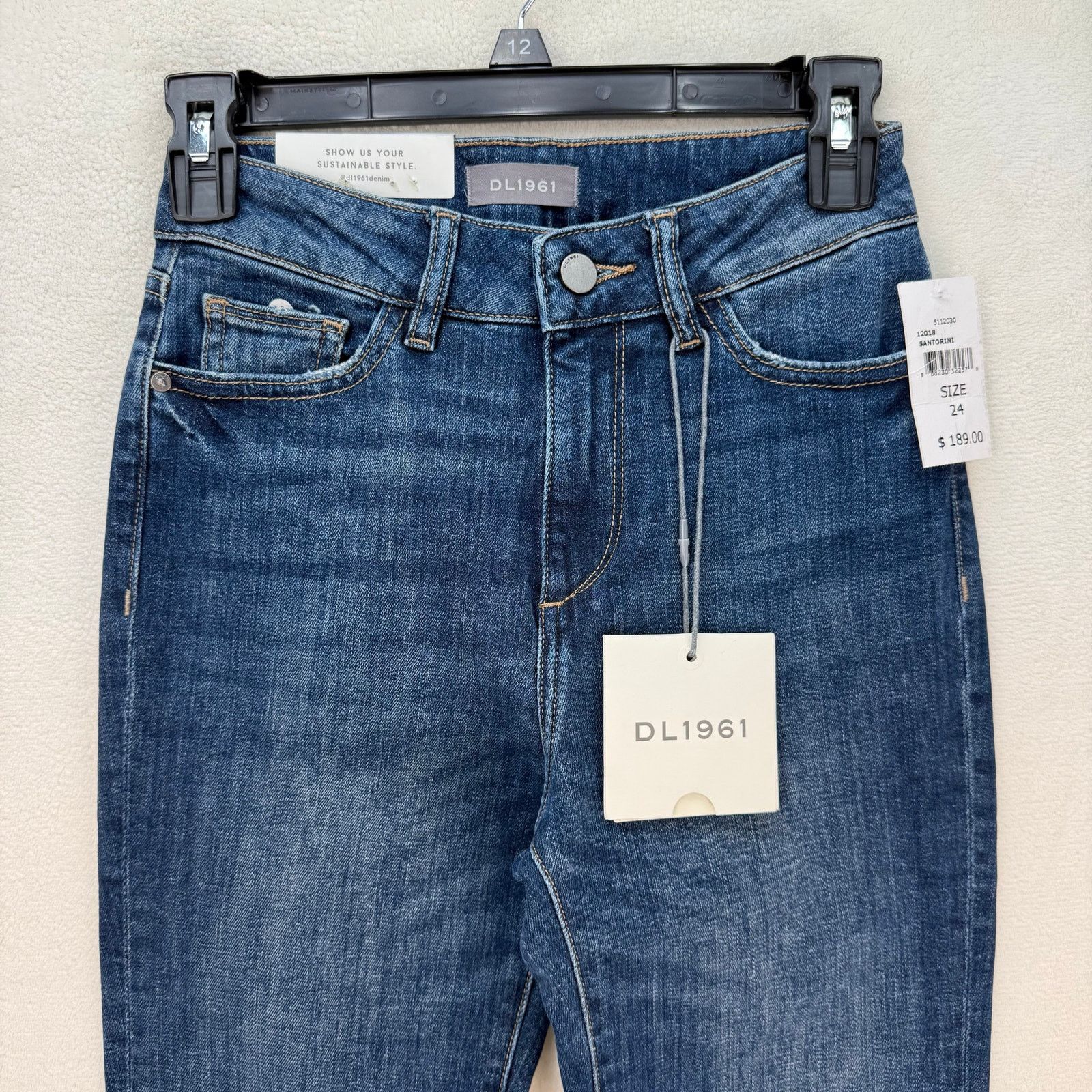 DL1961 DL1961 WOMEN'S 24 MARA HIGH RISE STRAIGHT FIT ANKLE JEANS SA Size 24" / US 00 / IT 34 - 2 Thumbnail
