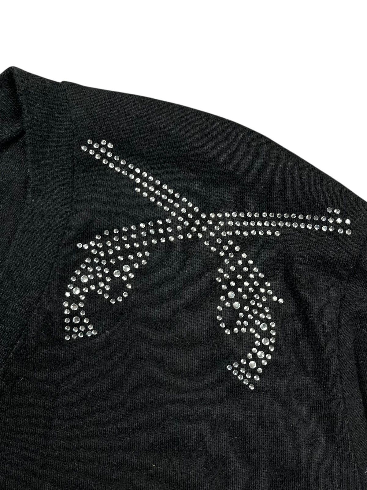 14th Addiction 2000s Roarguns - Vneck Sword & Pistols Swarovski Longsleeve Size US M / EU 48-50 / 2 - 3 Thumbnail