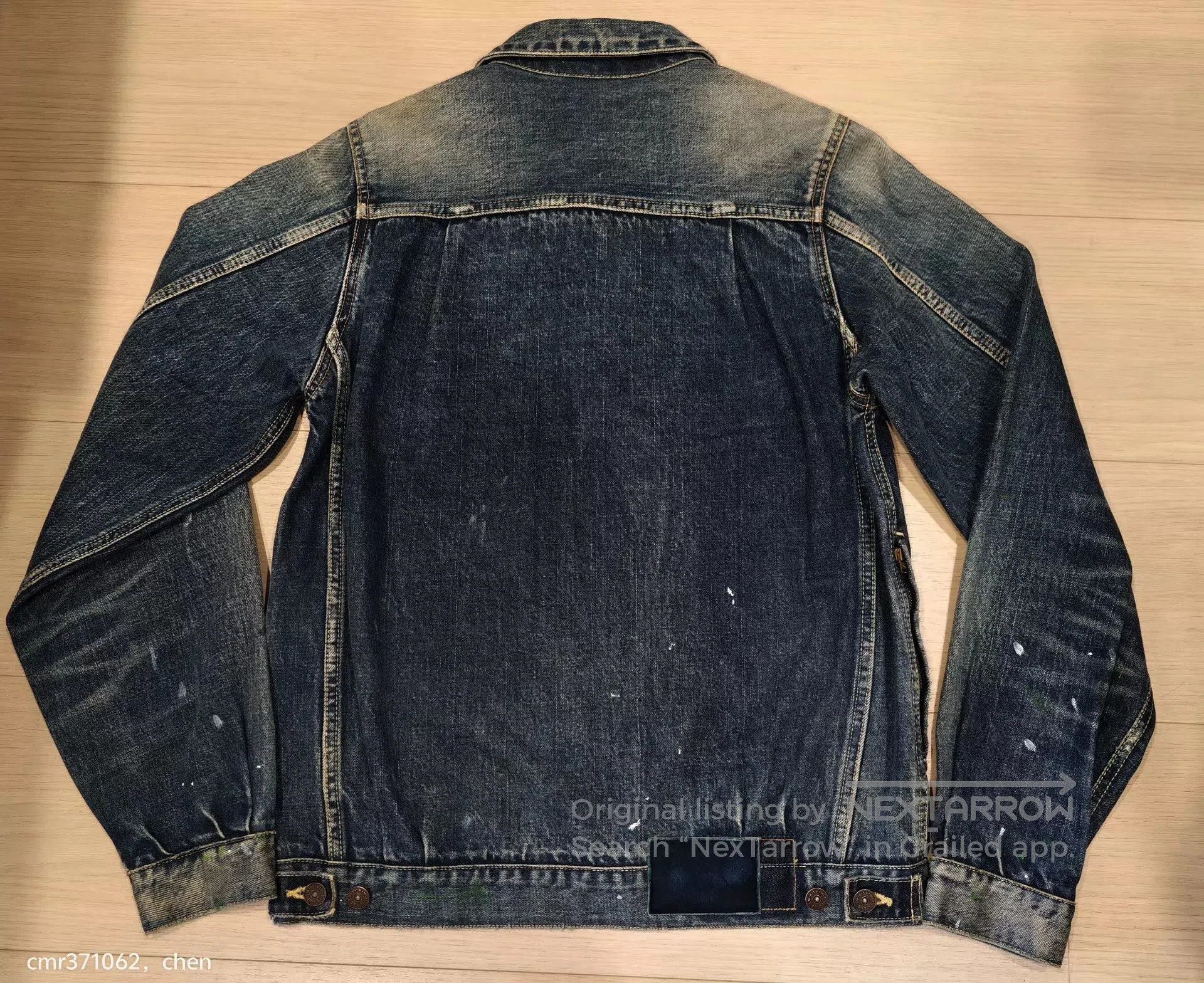 Visvim Blue Denim Jacket with Paint Splatter Accents . Size US S / EU 44-46 / 1 - 5 Thumbnail