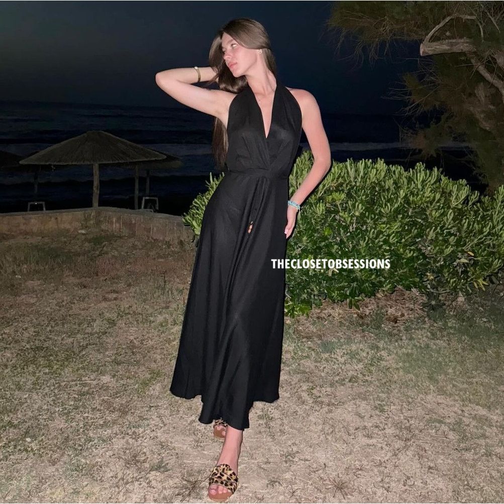 Zara ZARA BLOGGER FAVE!!! Linen Blend Midi Dress NWT Size L / US 10 / IT 46 - 19 Thumbnail
