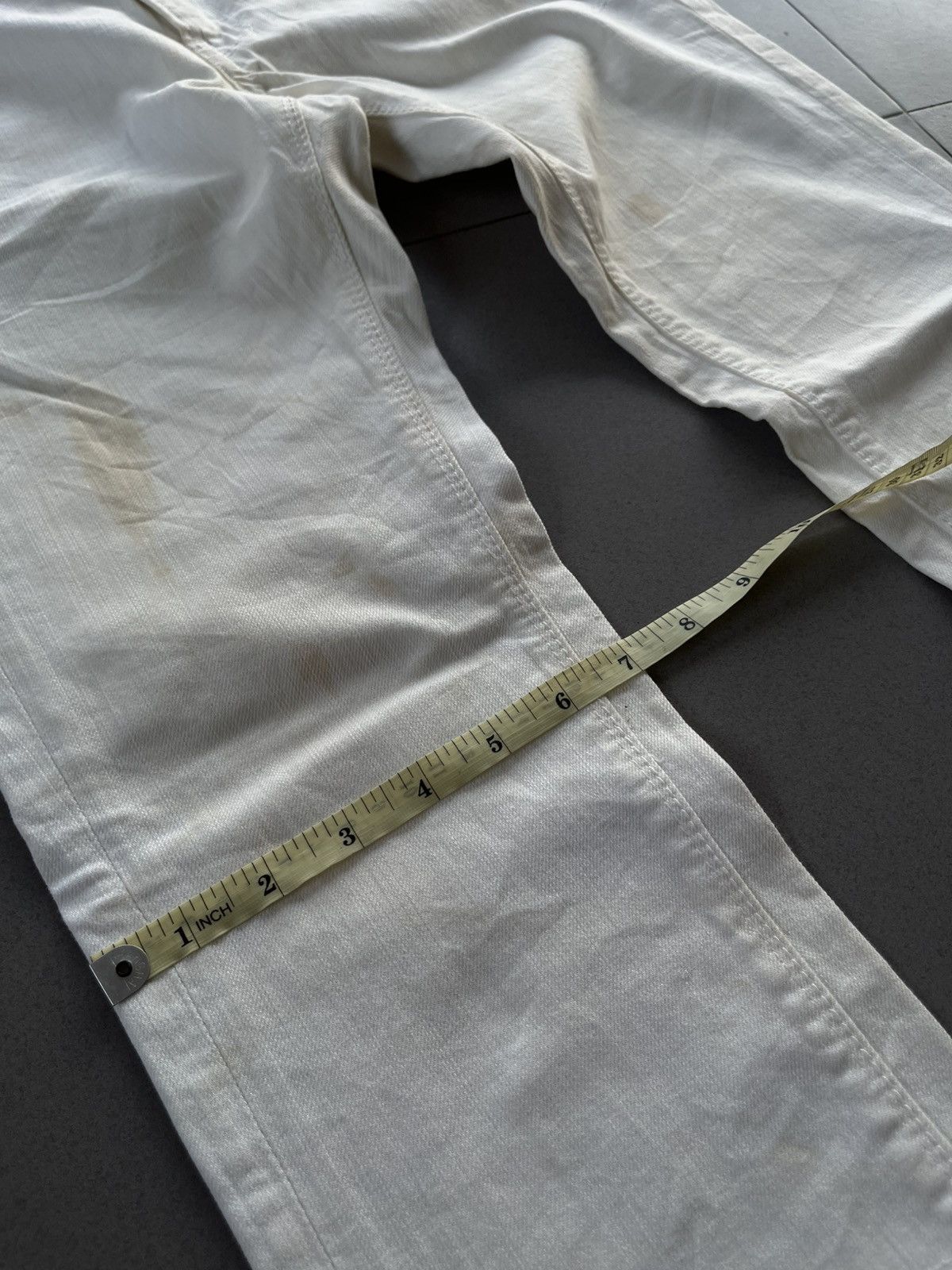 14th Addiction JAPANESE FUGA 2000s VINTAGE DENIM WHITE PANTS JEANS VKEI Size US 29 - 13 Thumbnail