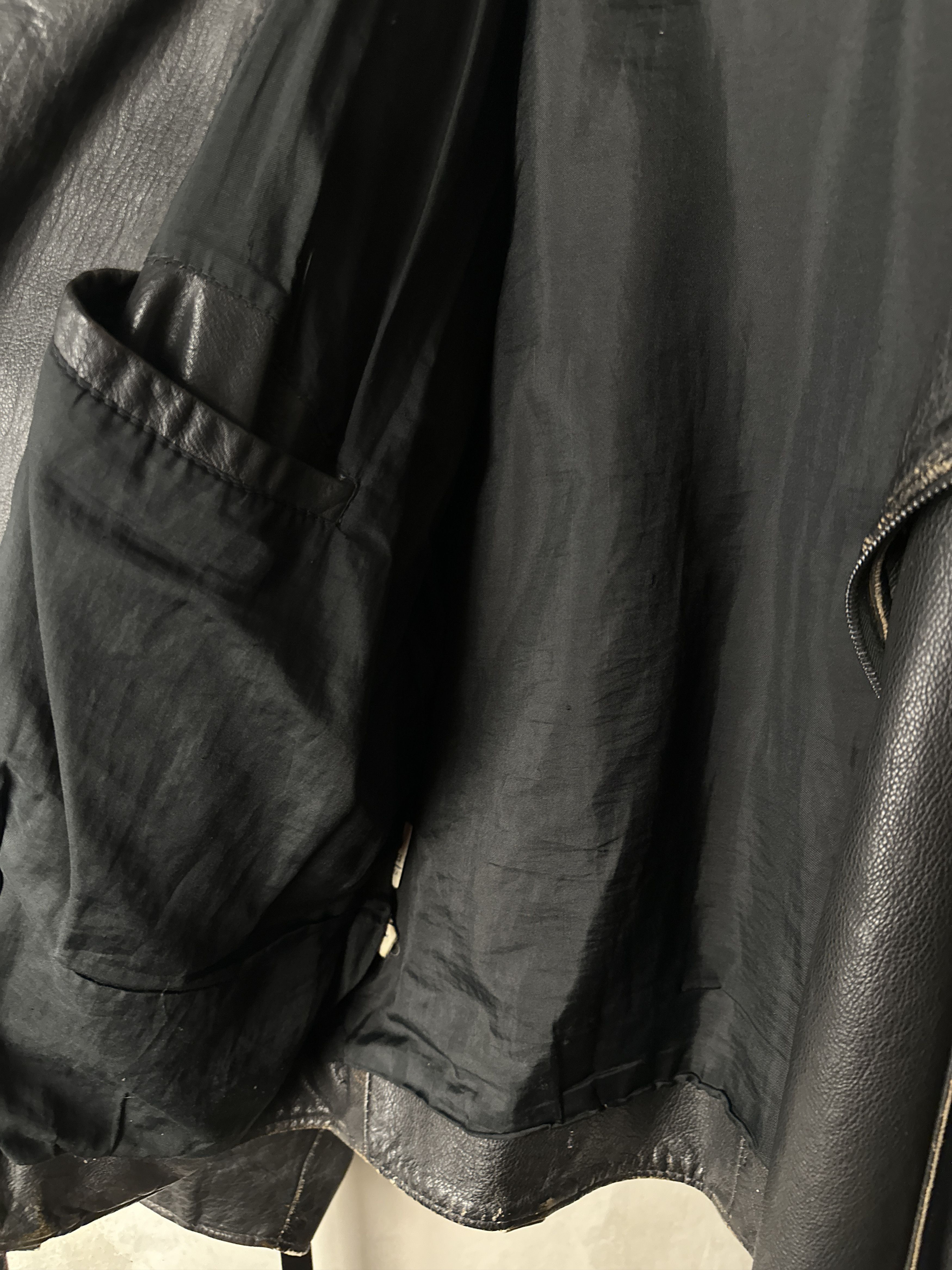 Genuine Leather Genuine Leather Bikers Black Jacket Size US XL / EU 56 / 4 - 6 Thumbnail