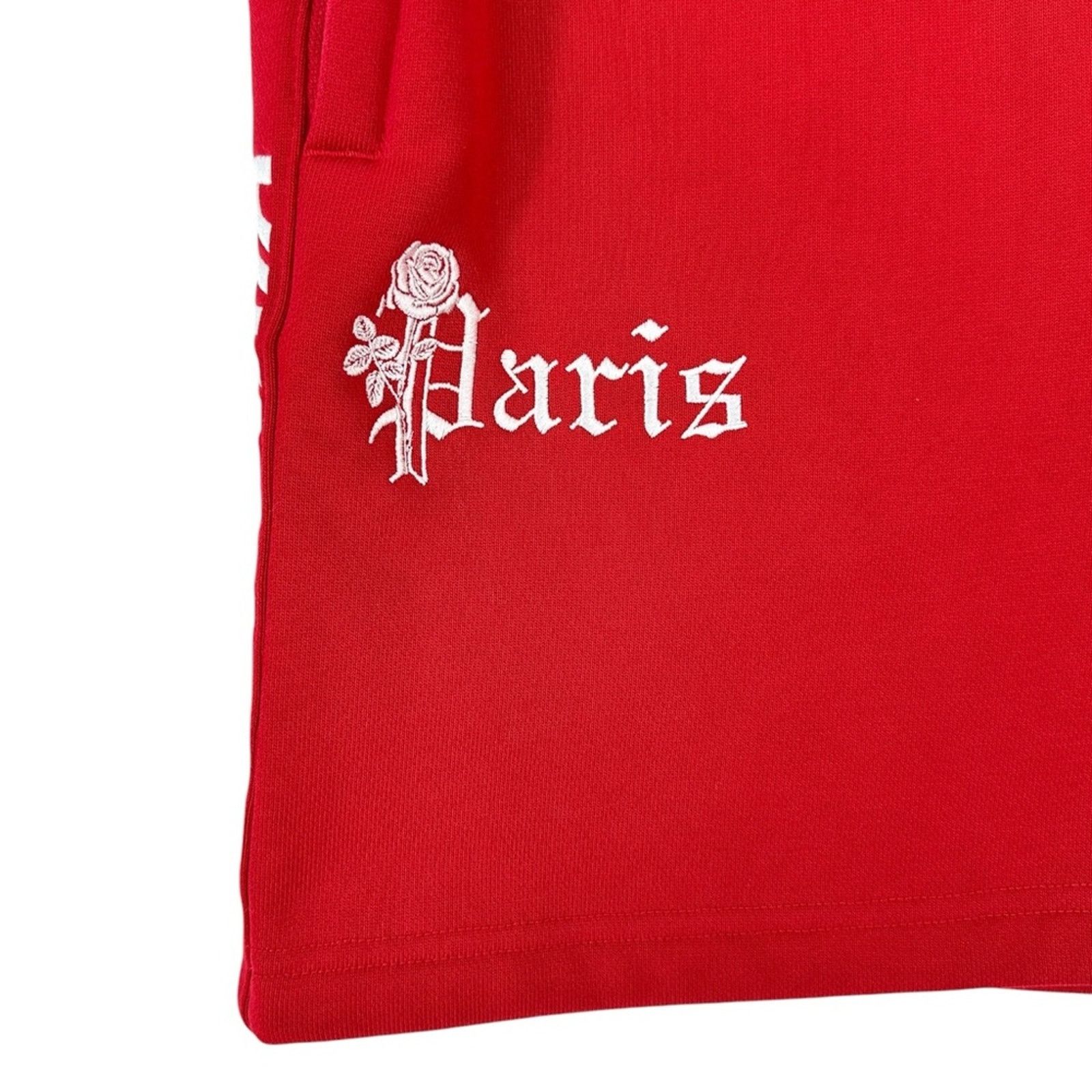 Adidas × Willy Chavarria Limited Edition Red "Paris" Loose Fit Sweat Shorts Size US 34 / EU 50 - 4 Thumbnail