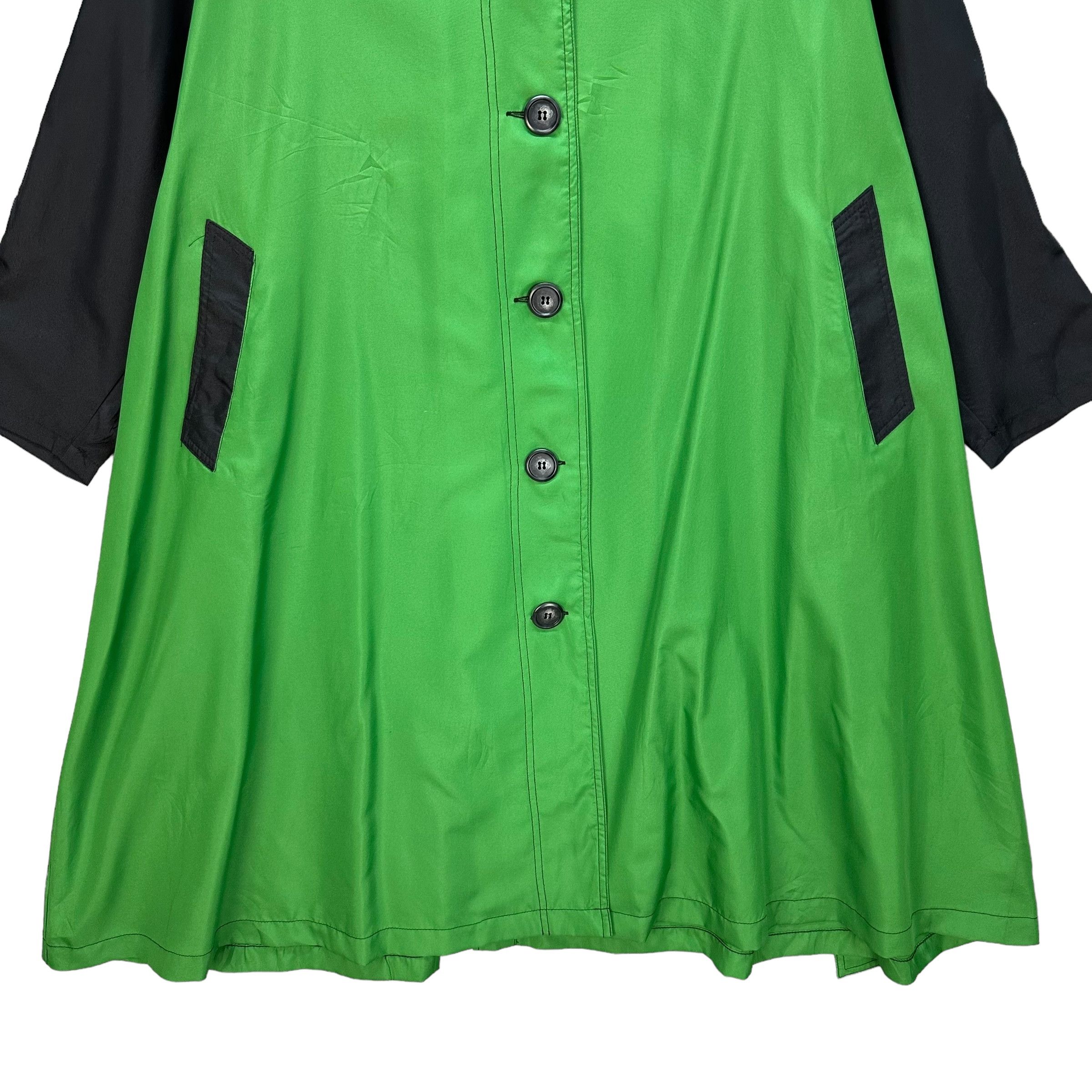Fiorucci FLORUCCI Big Logo Detachable Hooded Green Overcoat #A45-1042 Size ONE SIZE - 7 Thumbnail