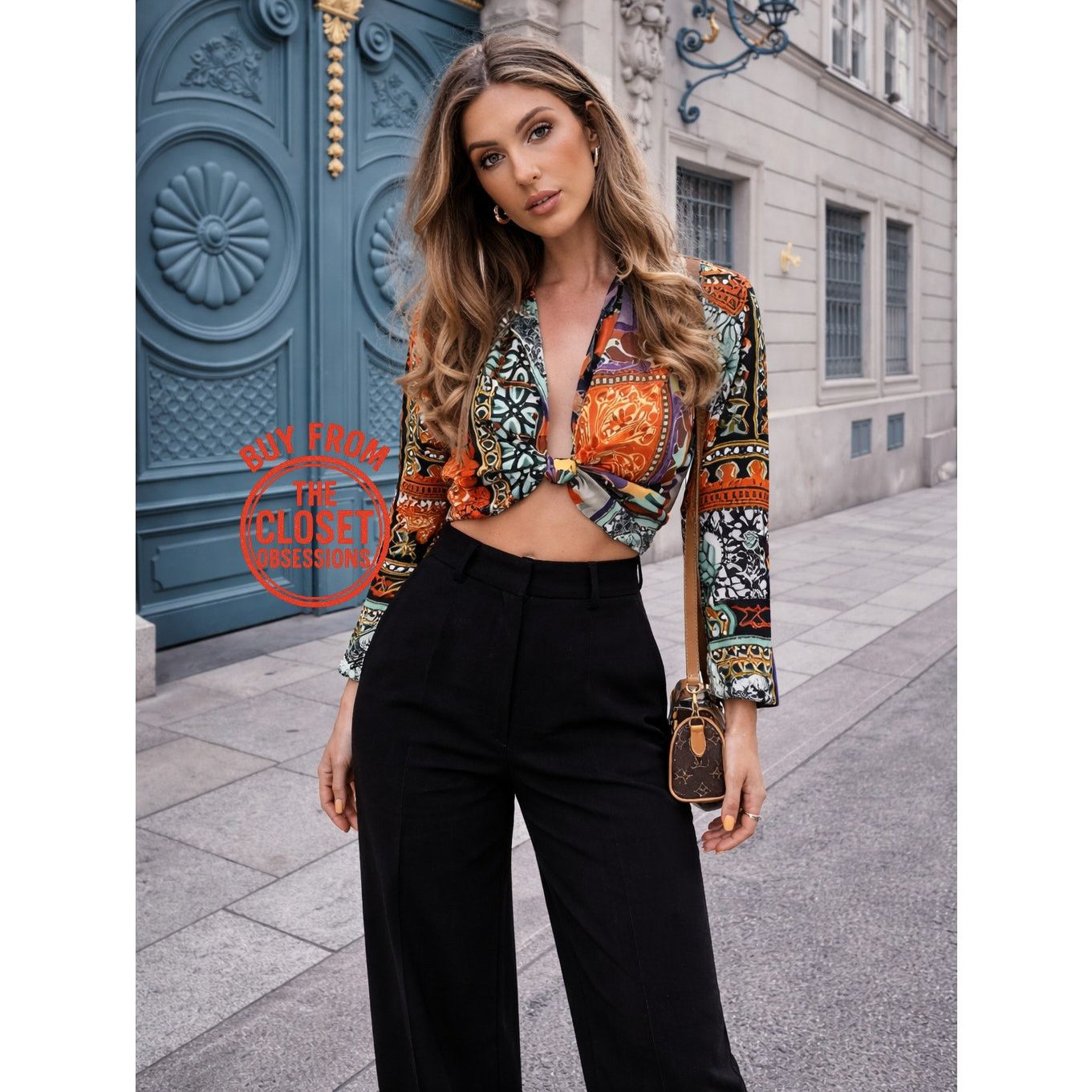 Zara ZARA Printed V-Neck Crop Top NWT Size S / US 4 / IT 40 - 10 Thumbnail