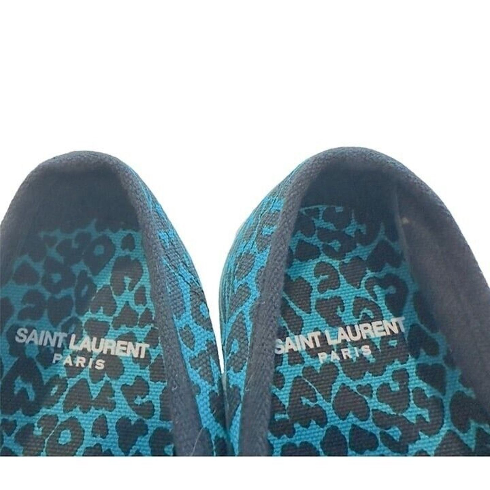 Saint Laurent Paris Saint Laurent Venice Print Aqua Blue Low Top Sneakers 41 Size US 8 / EU 41 - 5 Thumbnail
