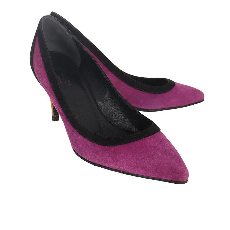 Gucci Gucci Pink Suede Pointed Toe High Heels 0079 Size US 5.5 / EU 38 - 1 Thumbnail