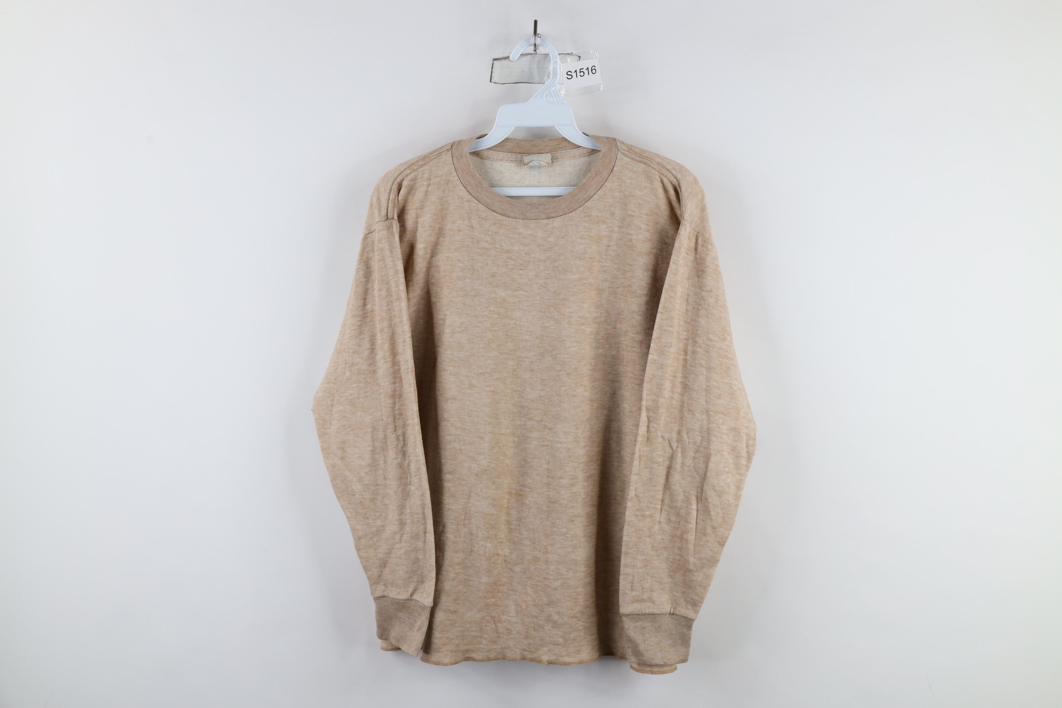 Vintage Vintage 90s Streetwear Thermal Knit Long Sleeve T-Shirt USA Size US L / EU 52-54 / 3 - 1 Thumbnail